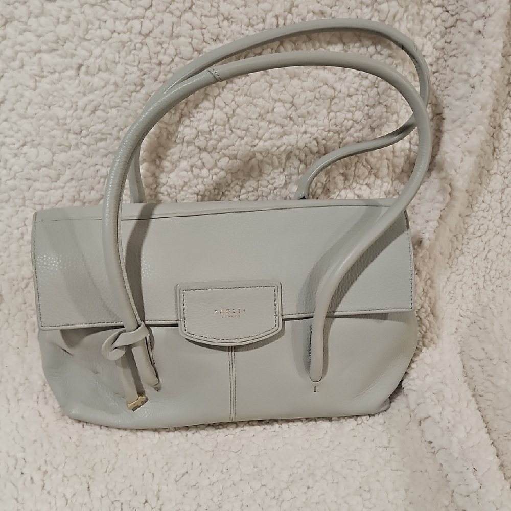 RADLEY LONDON Pale Gray Leather Shoulder Bag